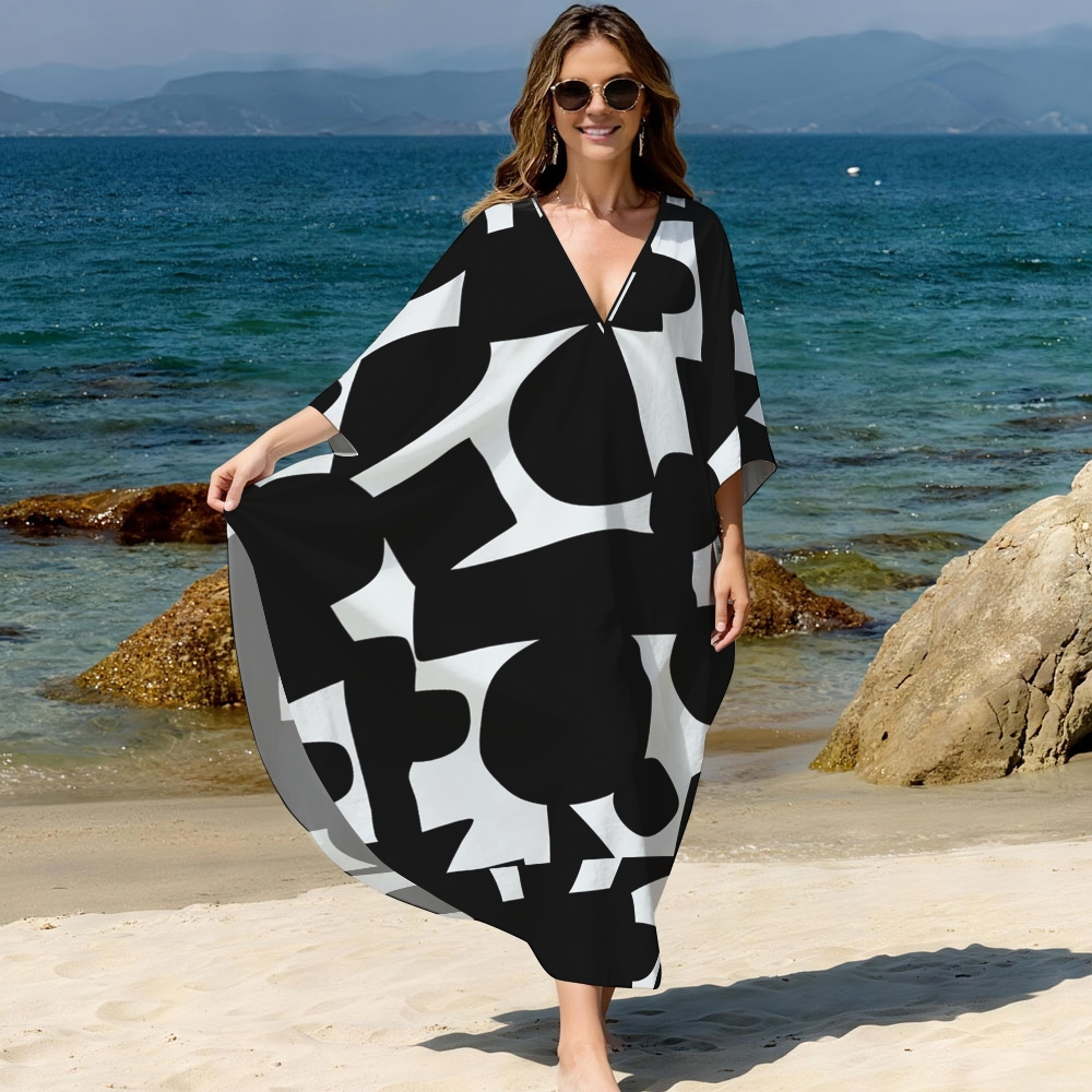 Geometric Kaftan Cover-up