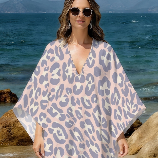 Leopard Kaftan Cover-up