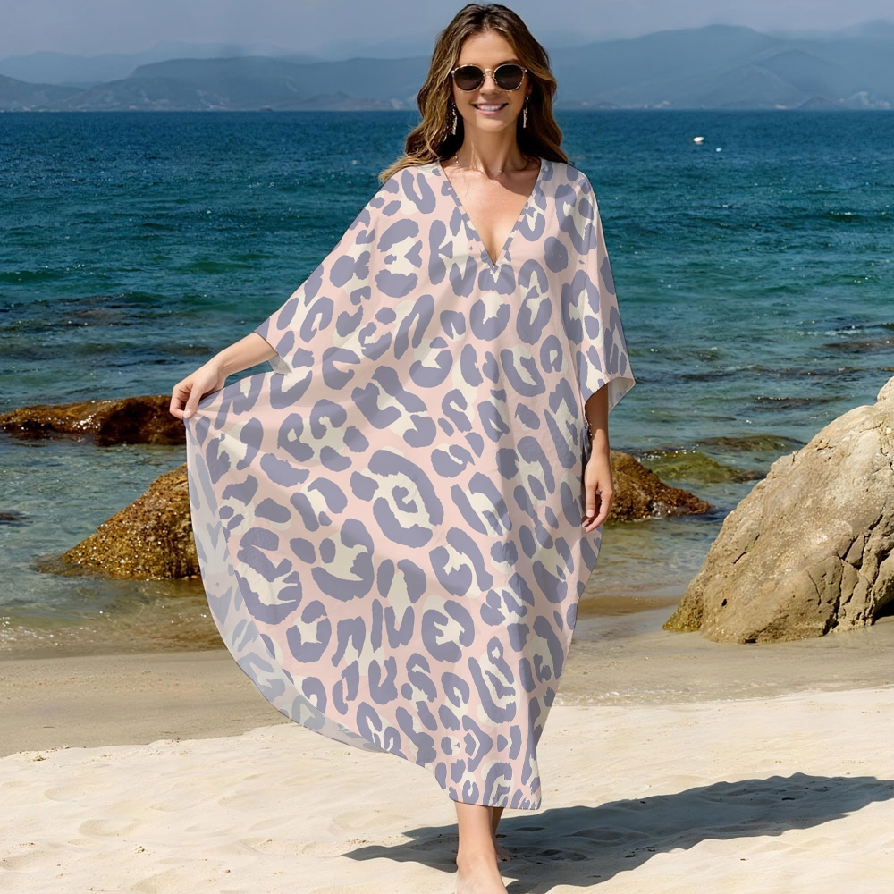 Leopard Kaftan Cover-up