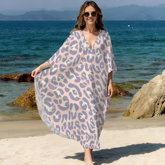 Leopard Kaftan Cover-up