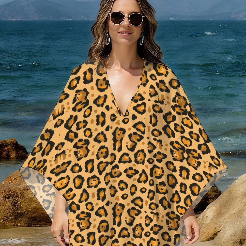 Leopard Kaftan Cover-up