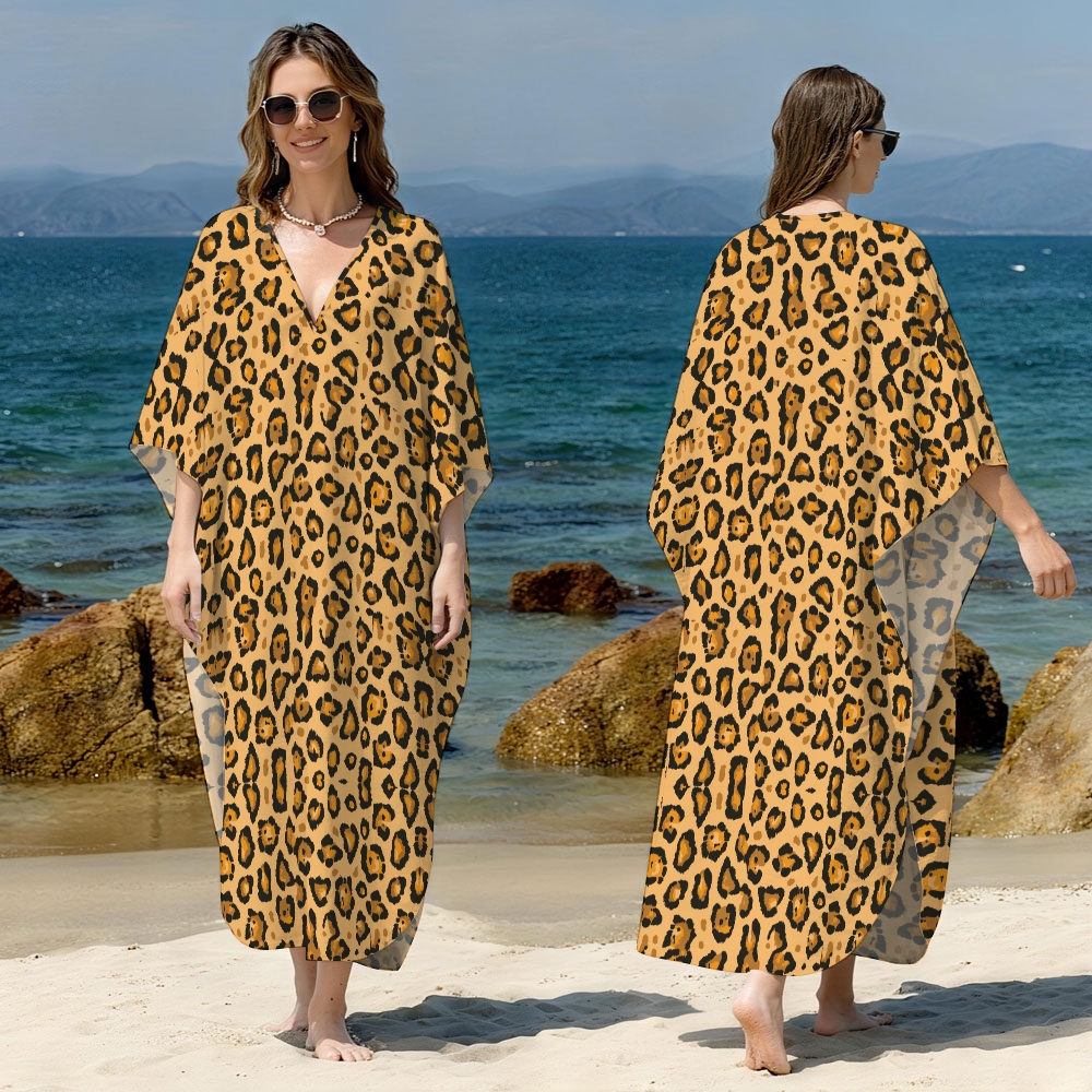 Leopard Kaftan Cover-up