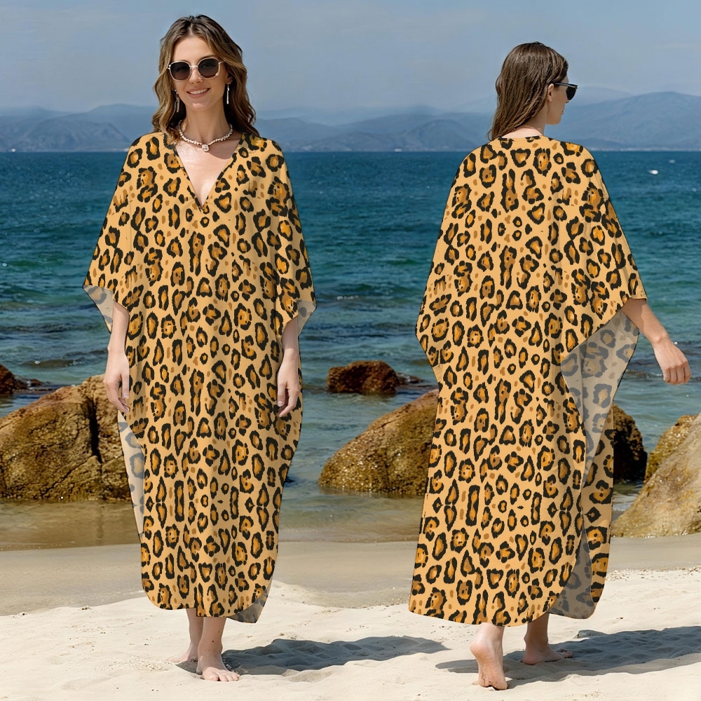 Leopard Kaftan Cover-up