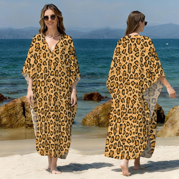 Leopard Kaftan Cover-up