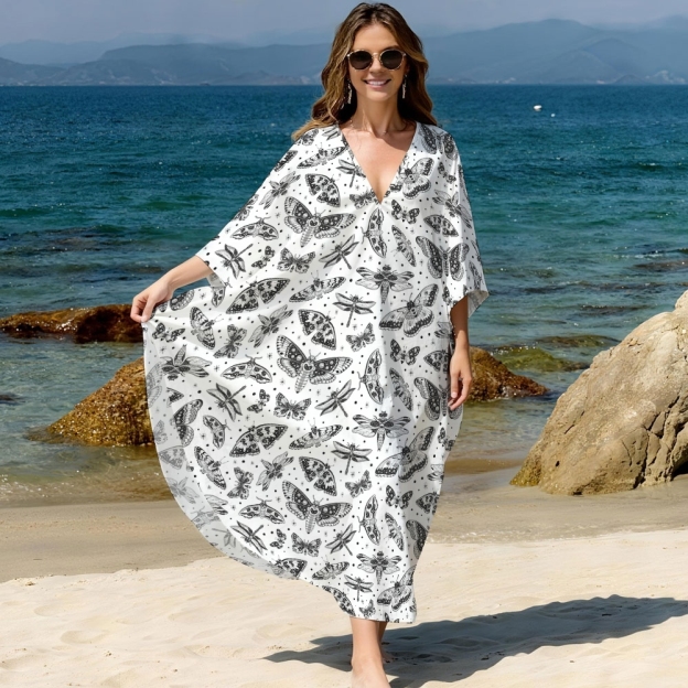 Insect Kaftan Cover-up