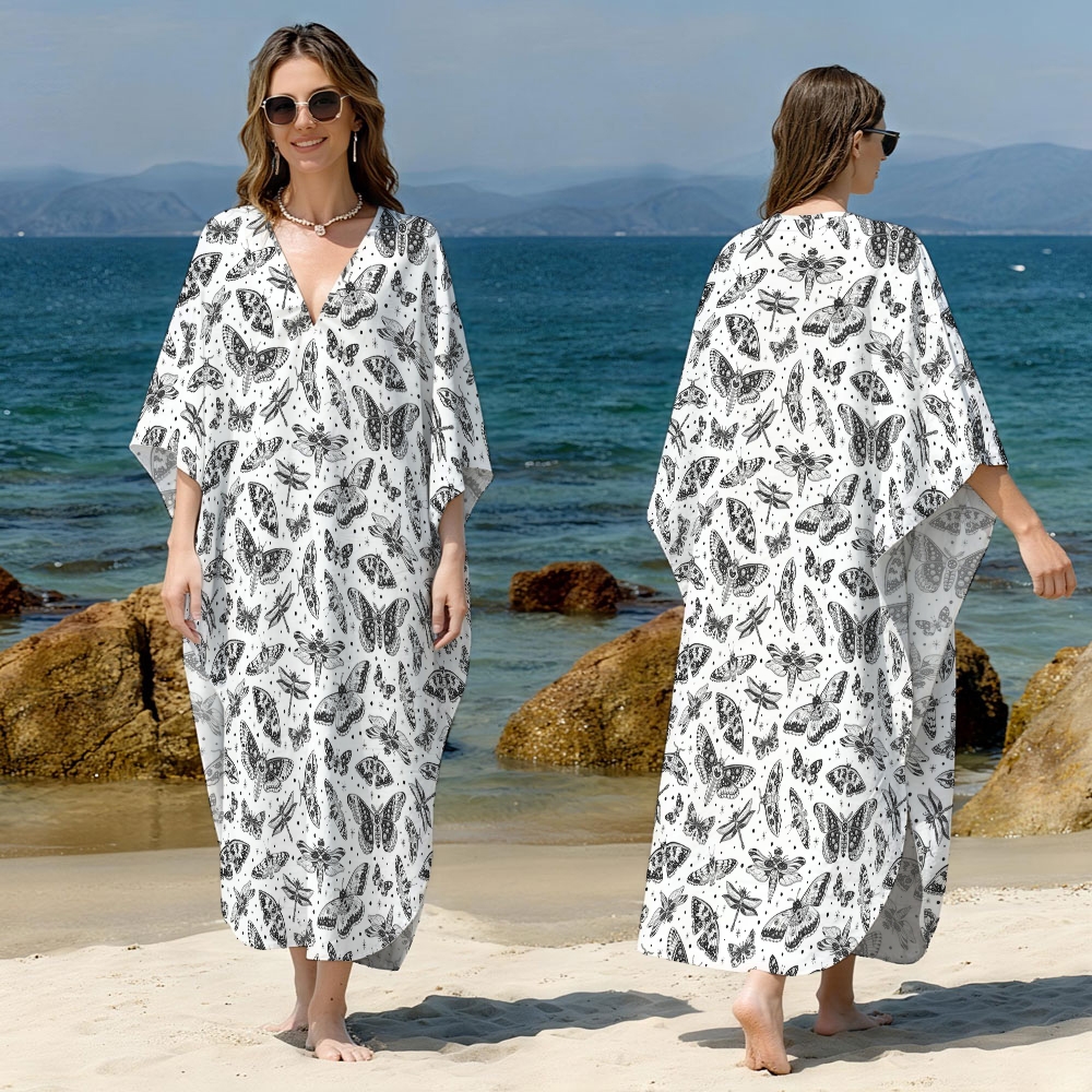 Insect Kaftan Cover-up