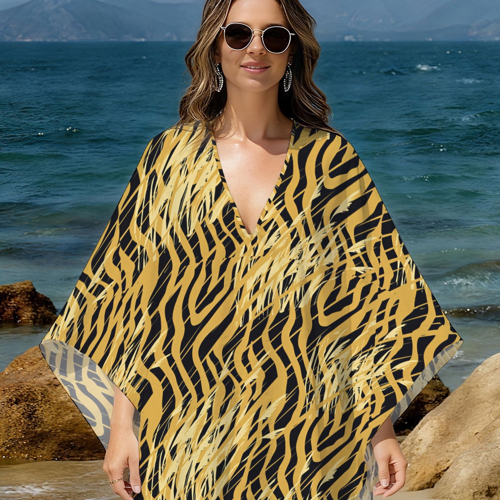 Tiger Stripe Kaftan Cover-up