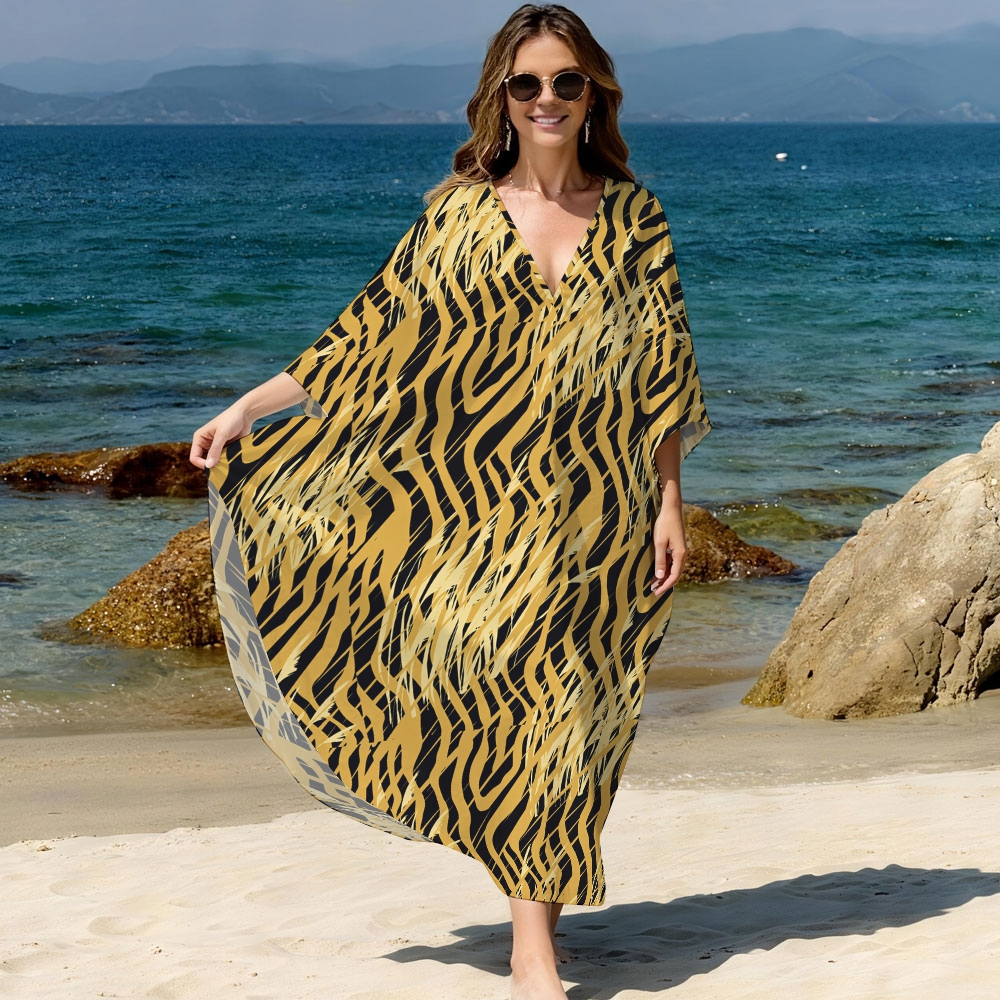 Tiger Stripe Kaftan Cover-up