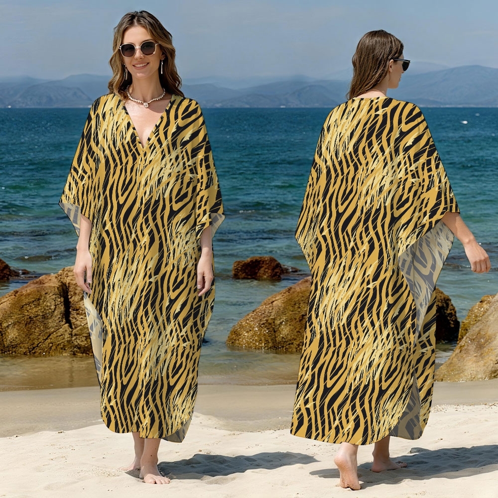 Tiger Stripe Kaftan Cover-up