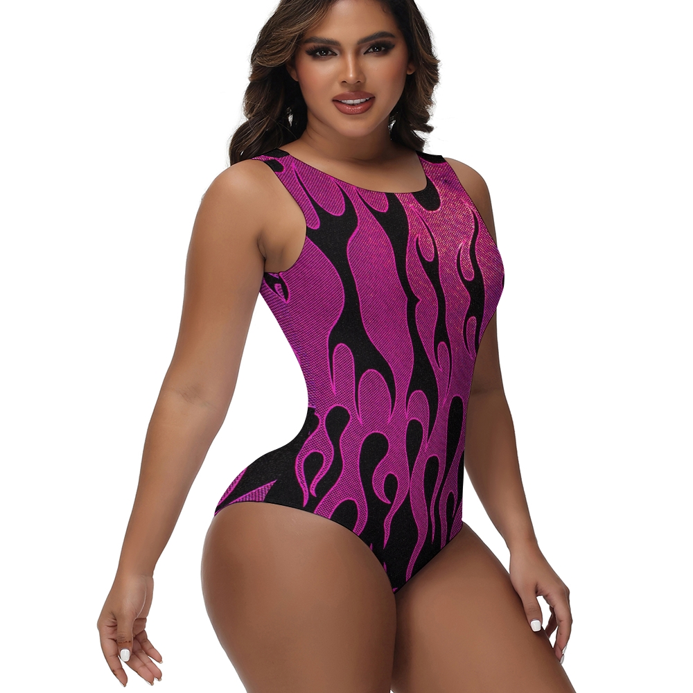 Women's Hologram Flame One-Piece Swimsuit