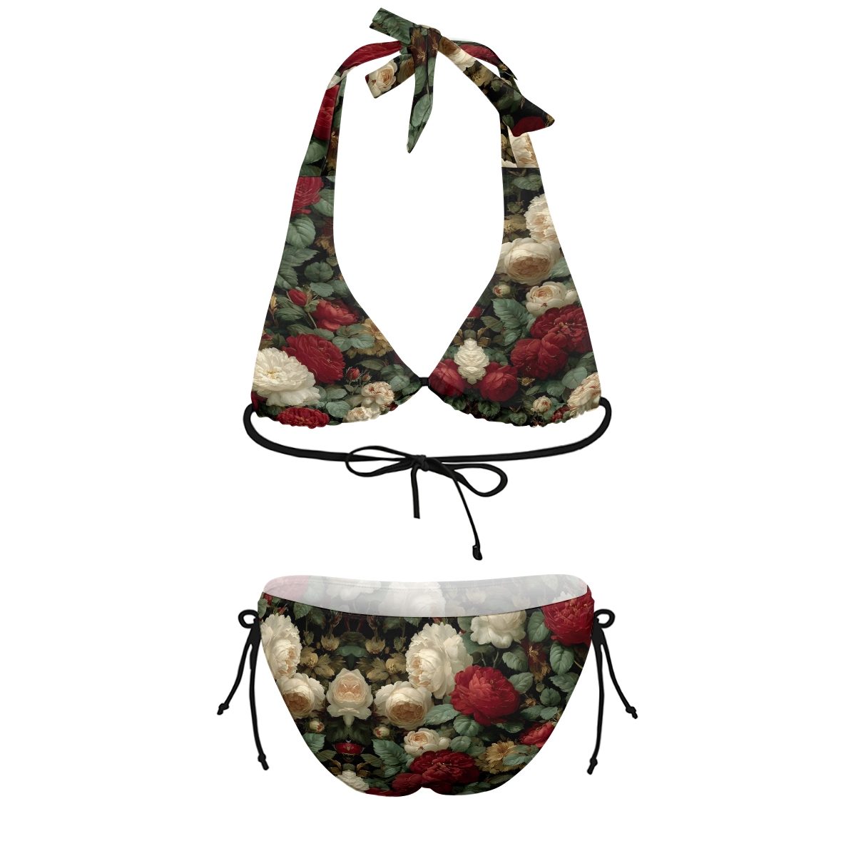 Women's Blooming Rose Bush Two-Piece Bikini  Swimsuit
