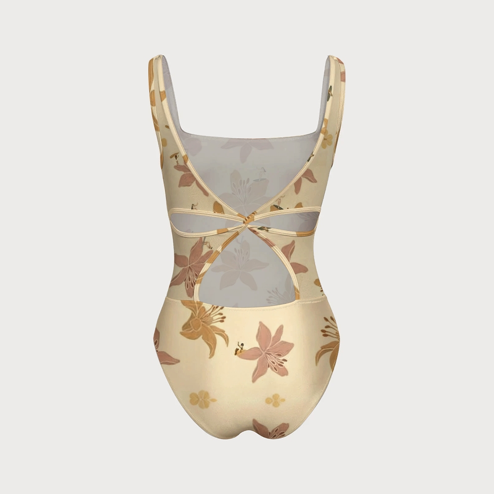 Women's Waikiki Queens One-Piece Swimsuit with Back Mesh Knot