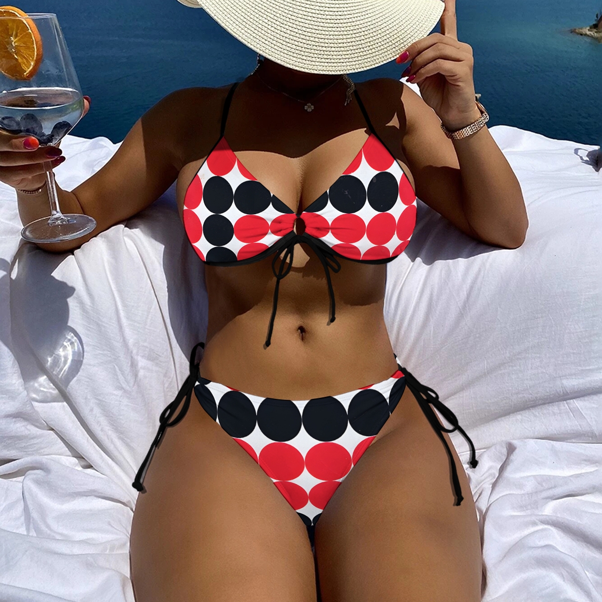 Polka Dots Geometric Bikini