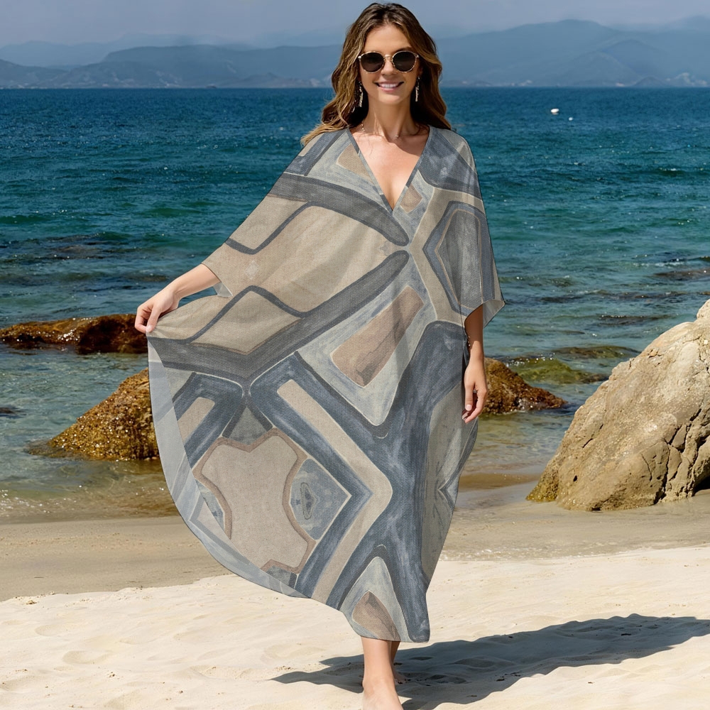 Geometric Kaftan Cover-up