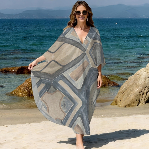 Geometric Kaftan Cover-up