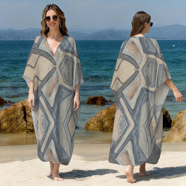 Geometric Kaftan Cover-up