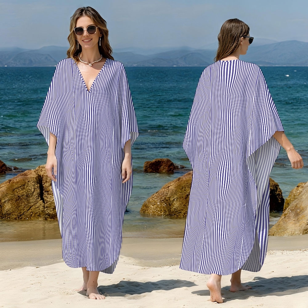 Stripe Kaftan Cover-up