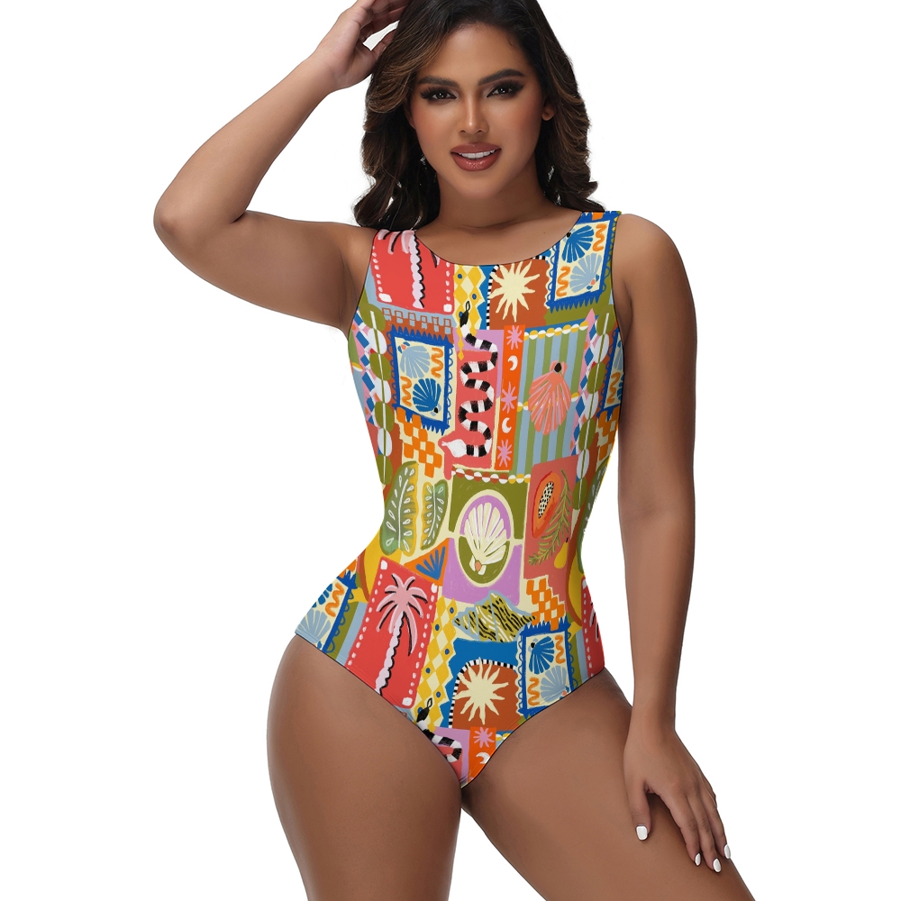 Calypso Print One Piece Swimsuit