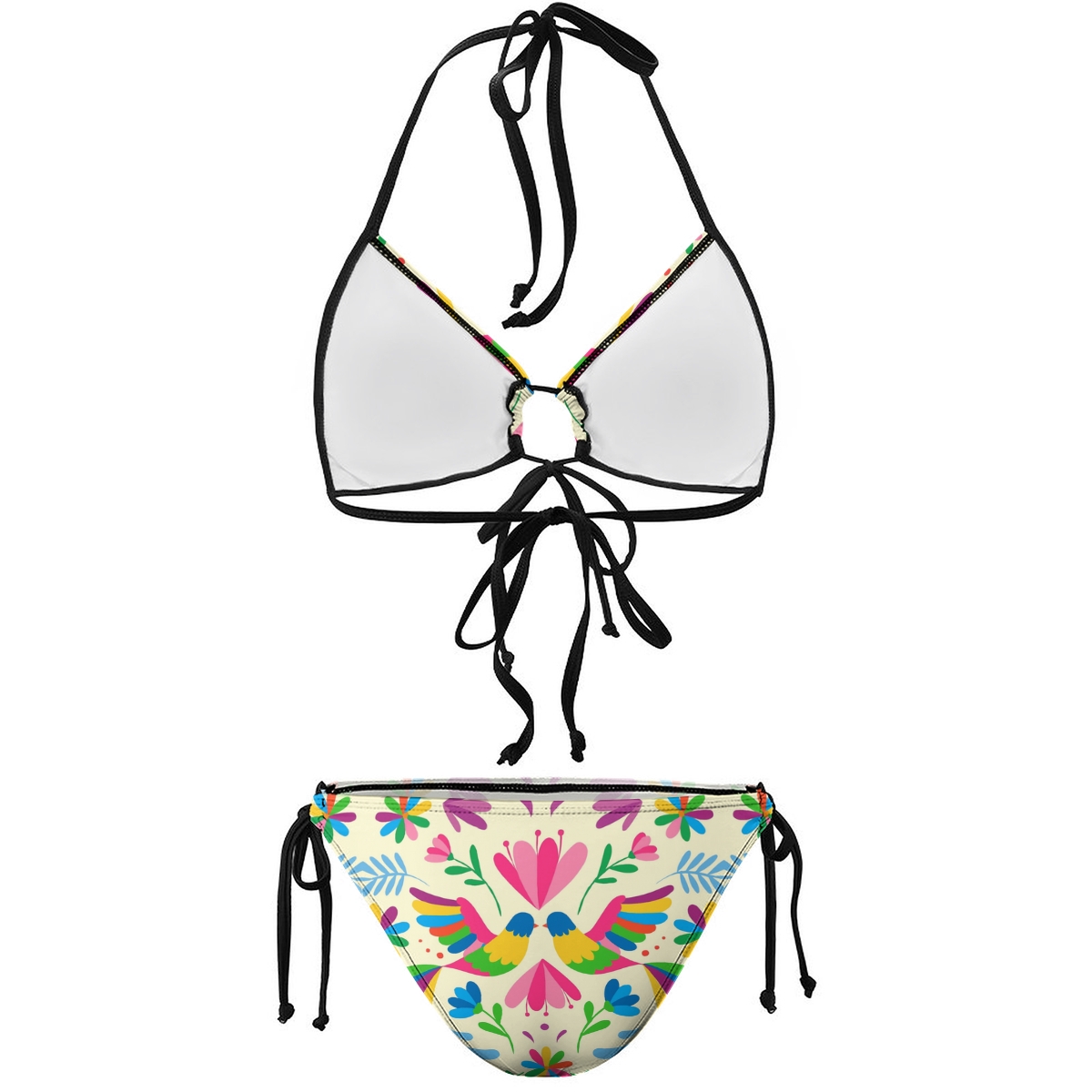 Flowers and Birds Print Bikini