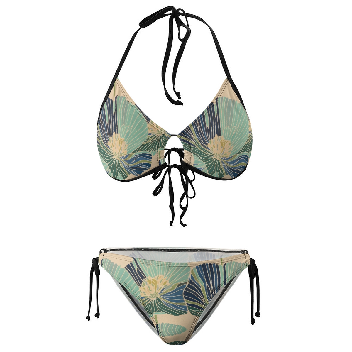 Botanical Two Piece Triangle Bikini
