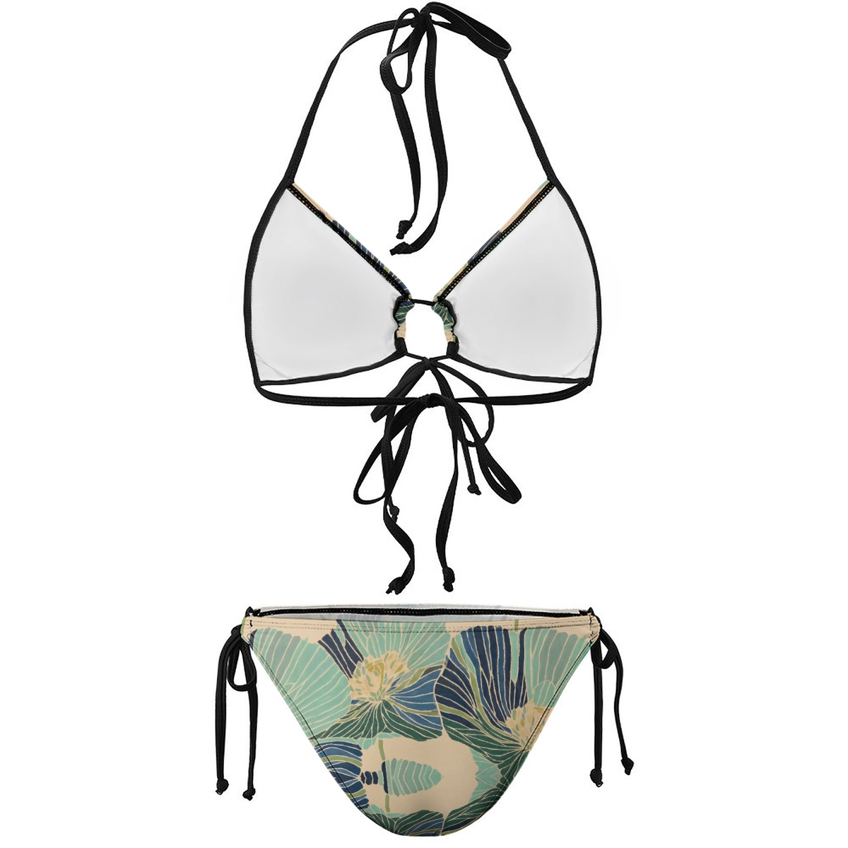 Botanical Two Piece Triangle Bikini