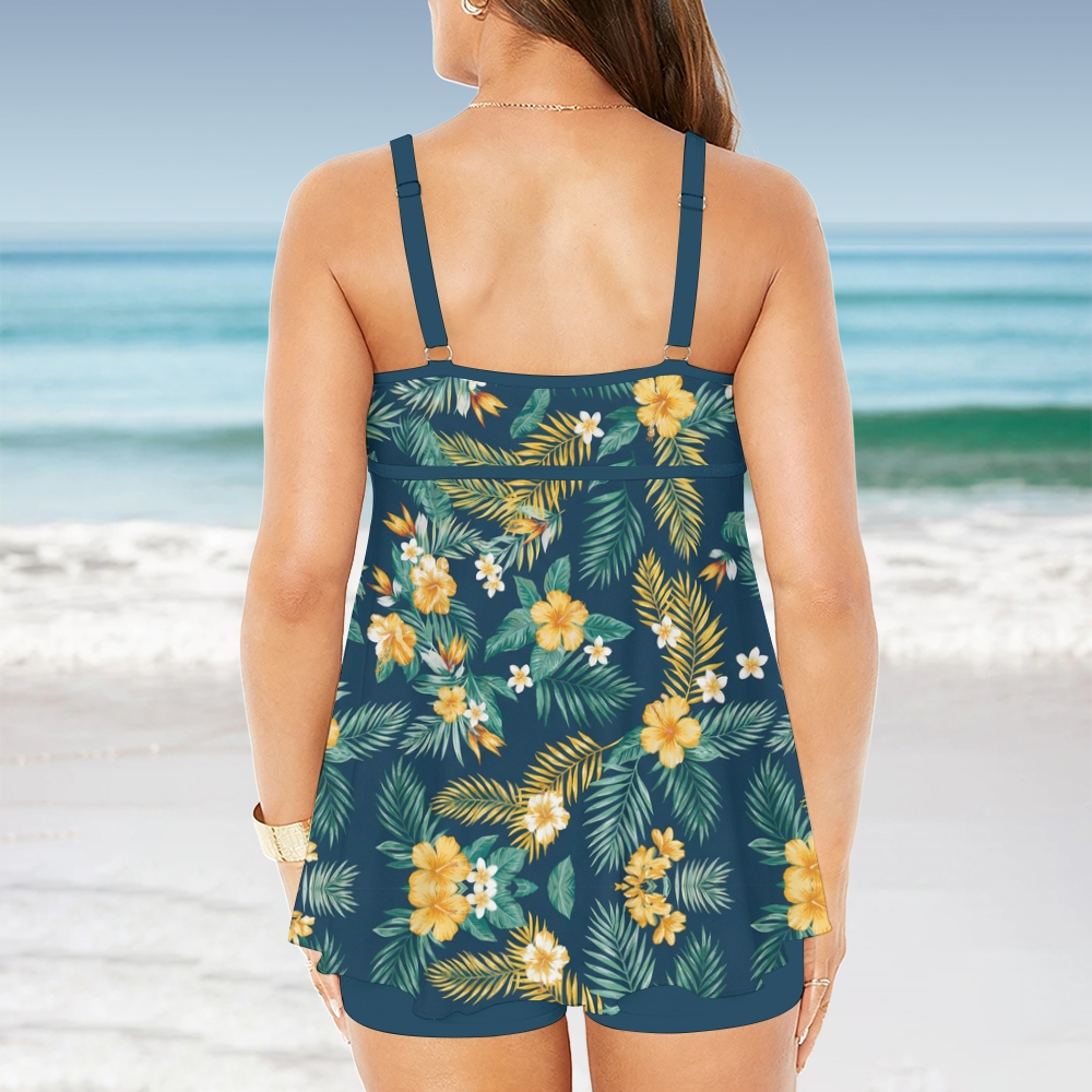 Botanical Print Two-Piece Tankini