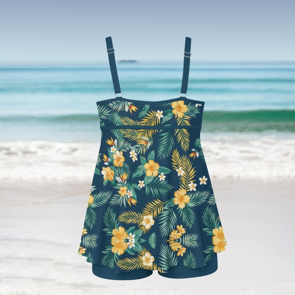 Botanical Print Two-Piece Tankini