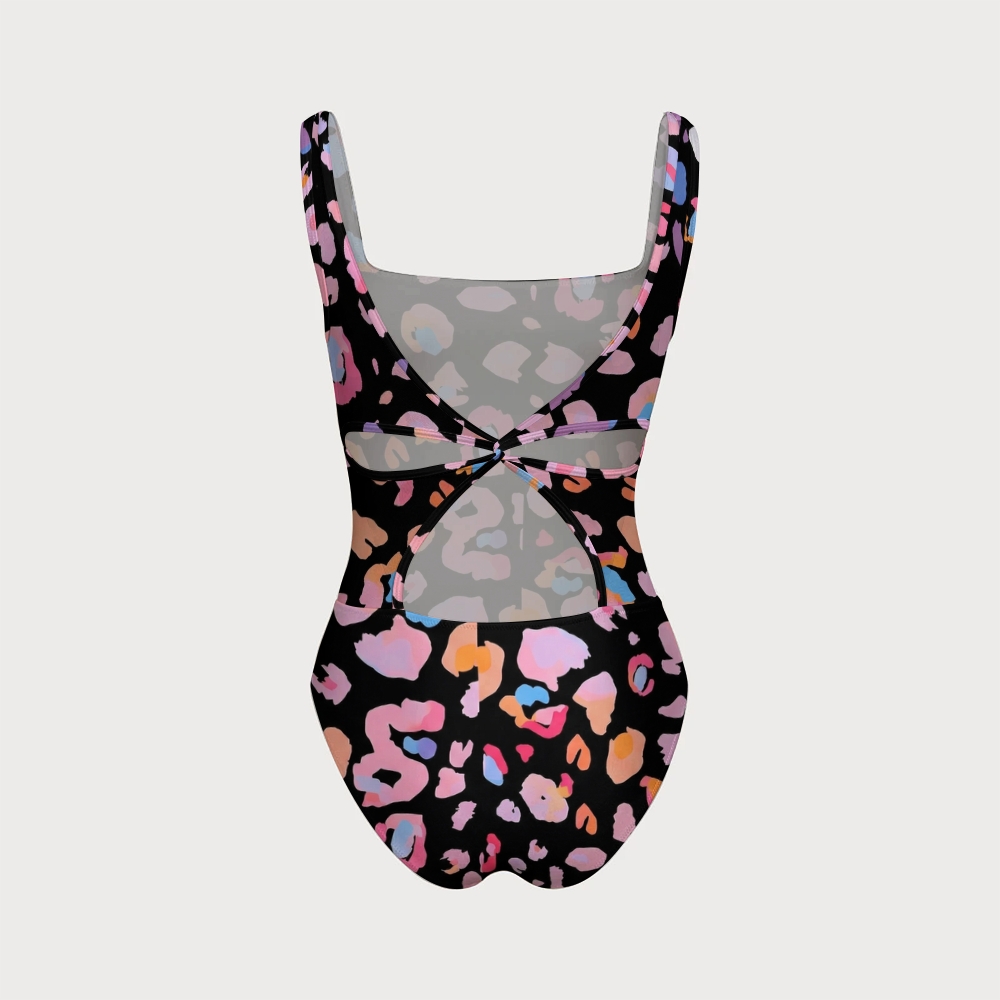  Pattern Print One-Piece Swimsuit