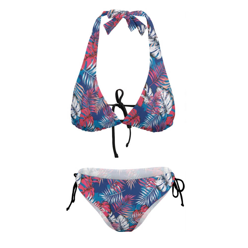 Tropical Print Bikini Swimsuit