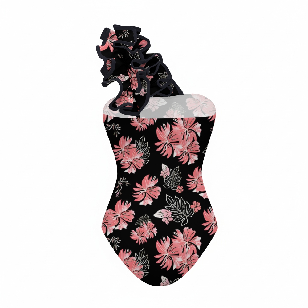Floral One Piece Swimsuit Set