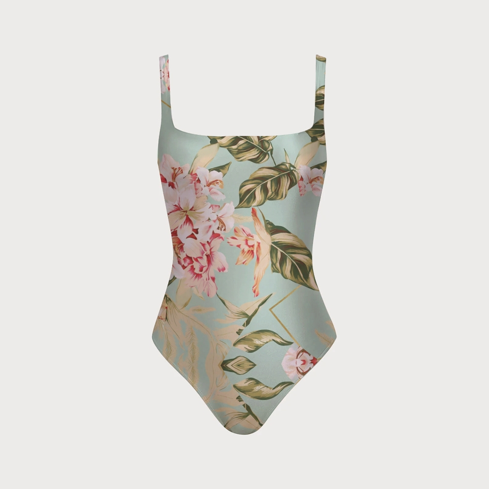 Floral Print One-Piece Swimsuit