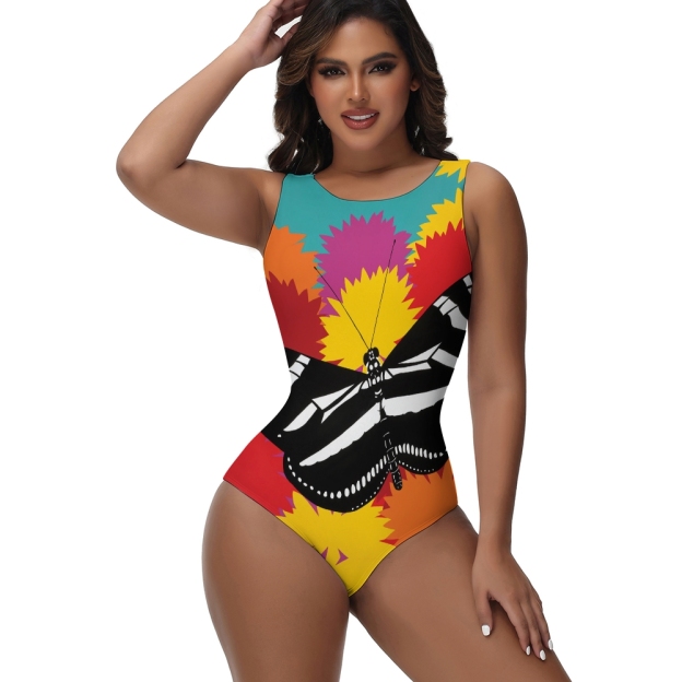 Zebra Butterflys One-Piece Swimsuit