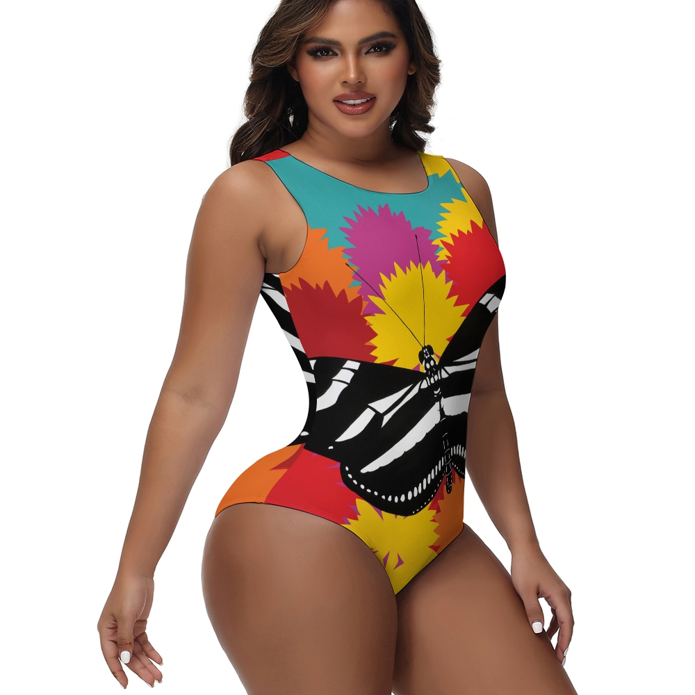 Zebra Butterflys One-Piece Swimsuit