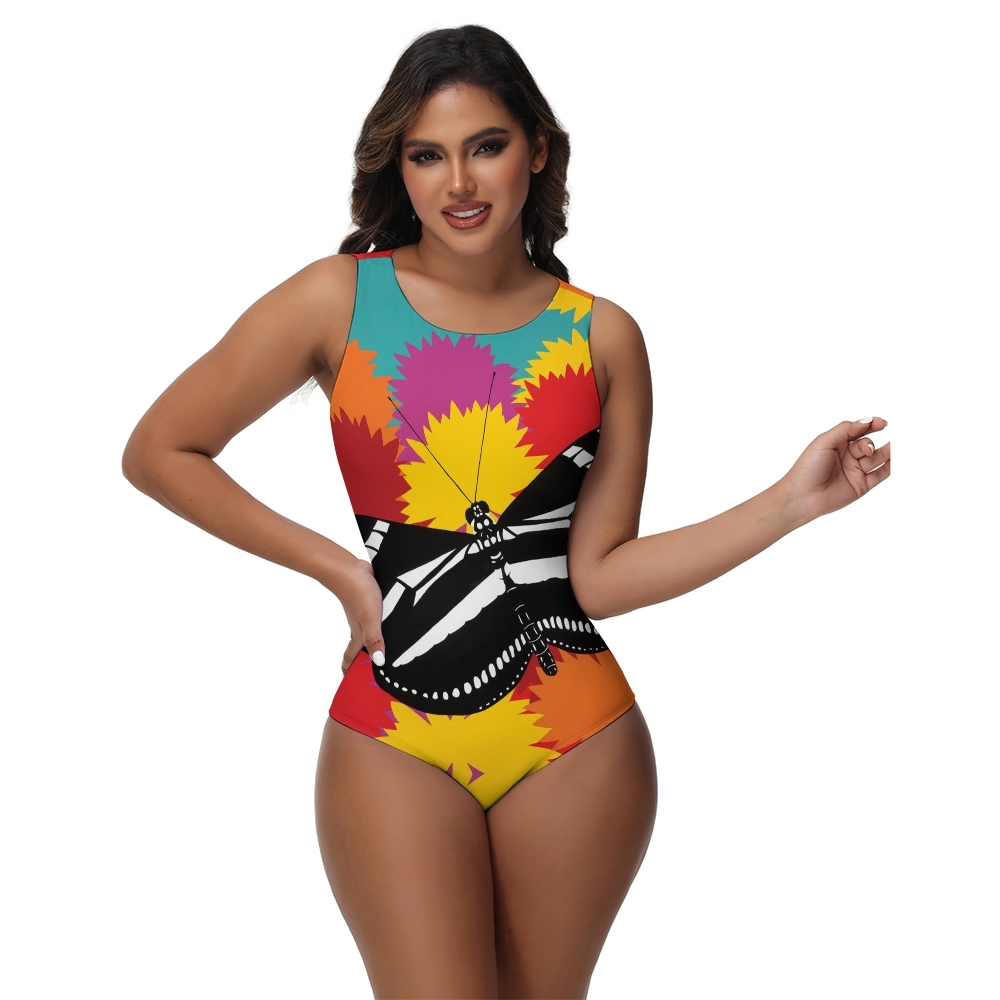 Zebra Butterflys One-Piece Swimsuit