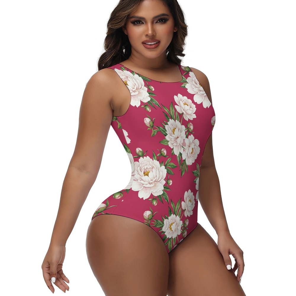 Tropical Print One-Piece Swimsuit