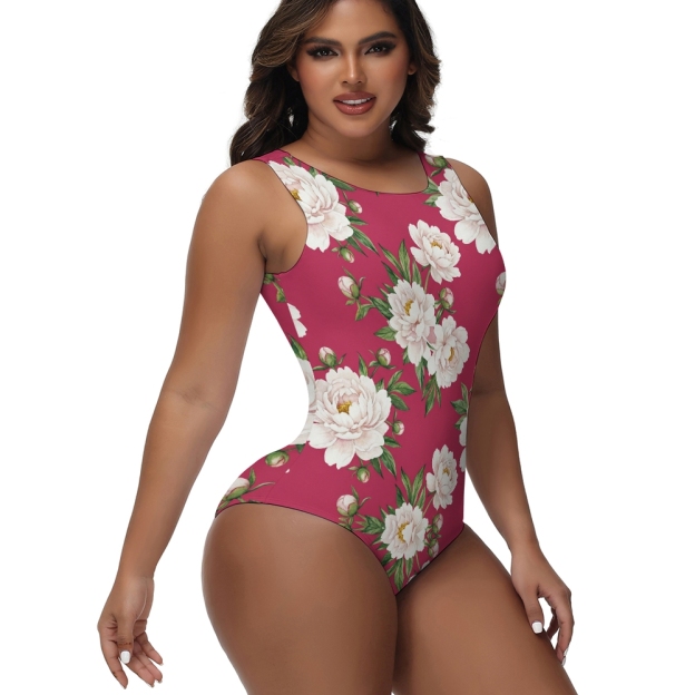 Tropical Print One-Piece Swimsuit