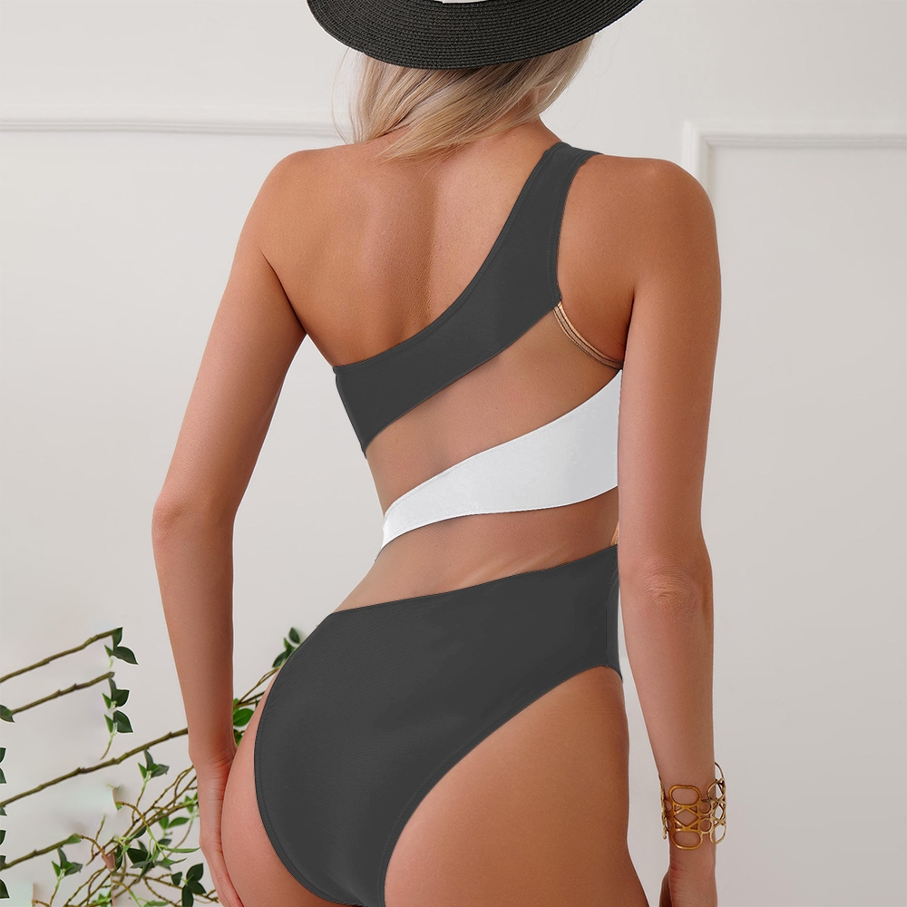 Asymmetric One-Piece Swimsuit