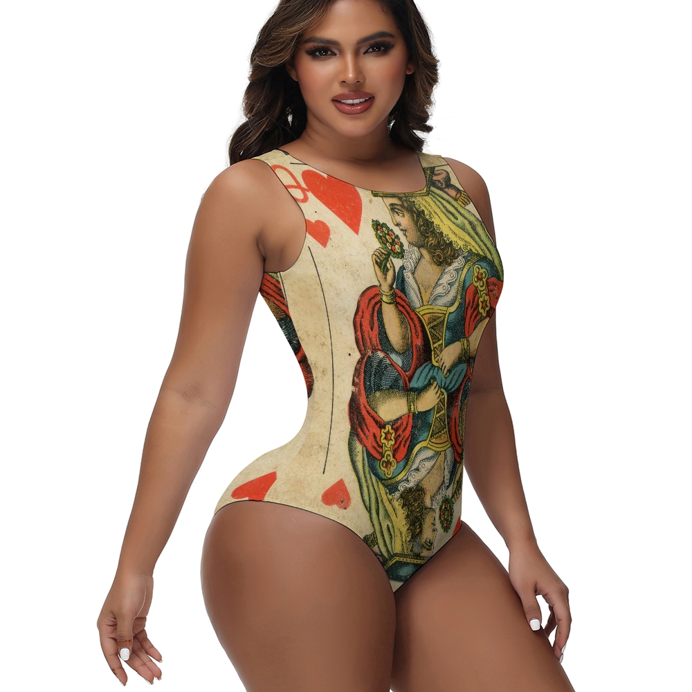 Queen of Diamonds One-Piece Swimsuit