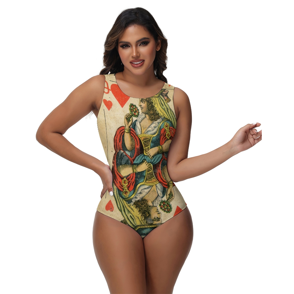 Queen of Diamonds One-Piece Swimsuit