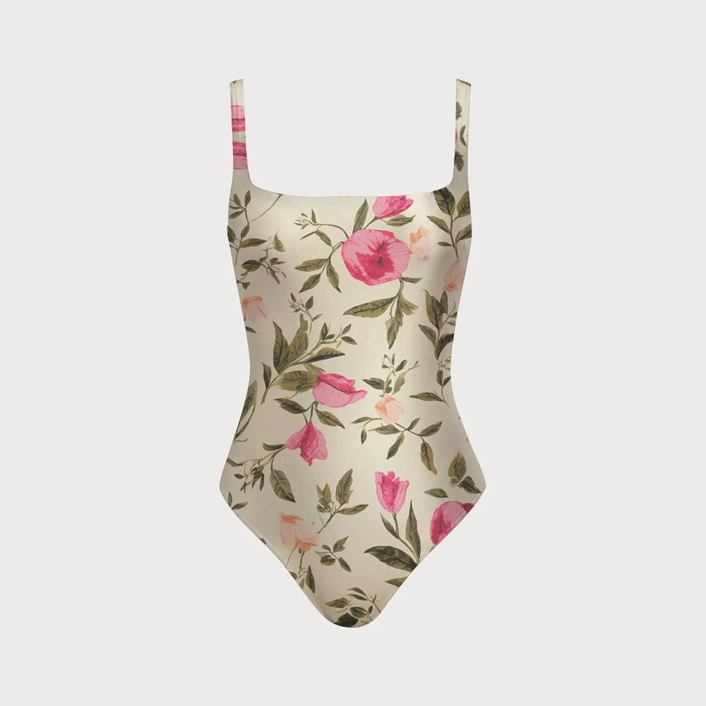  Vintage-Inspired Floral One-Piece Swimsuit