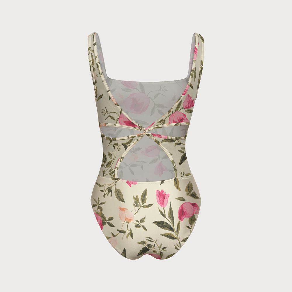 Vintage-Inspired Floral One-Piece Swimsuit