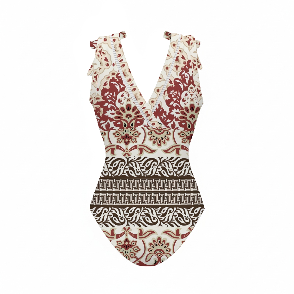 Baroque One Piece Swimsuit Set