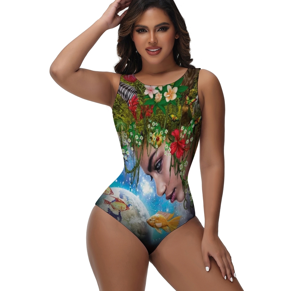 Women's Marchetti Tarot Print One-Piece Swimsuit