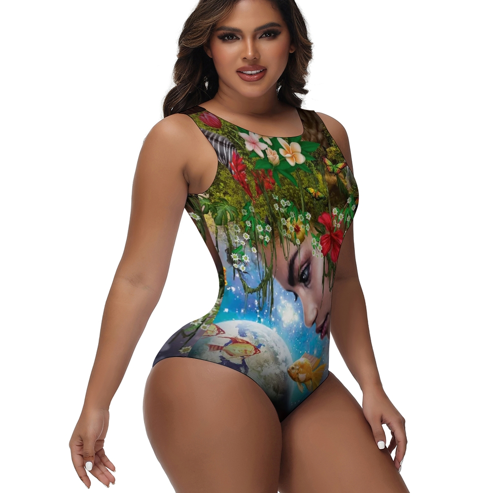 Women's Marchetti Tarot Print One-Piece Swimsuit