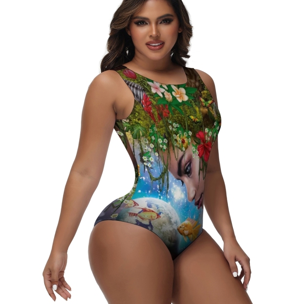 Women's Marchetti Tarot Print One-Piece Swimsuit