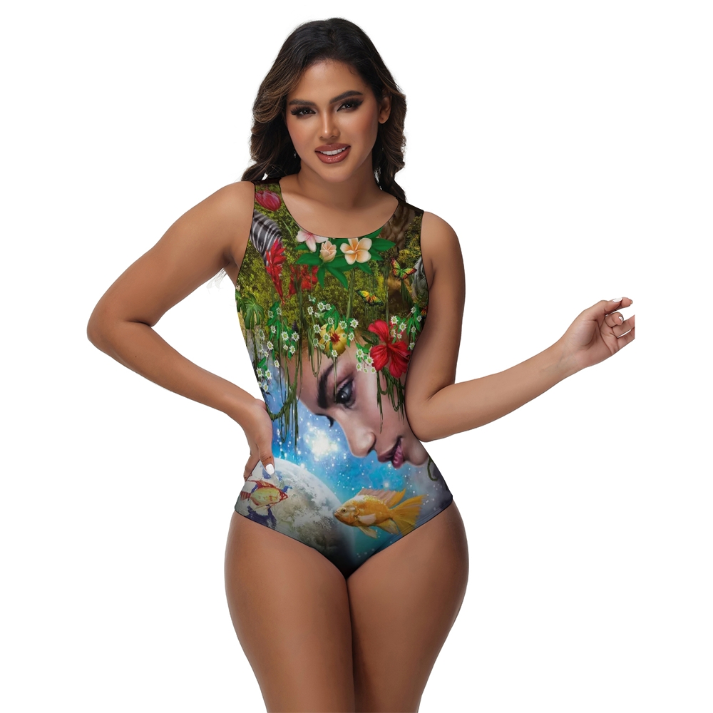 Women's Marchetti Tarot Print One-Piece Swimsuit