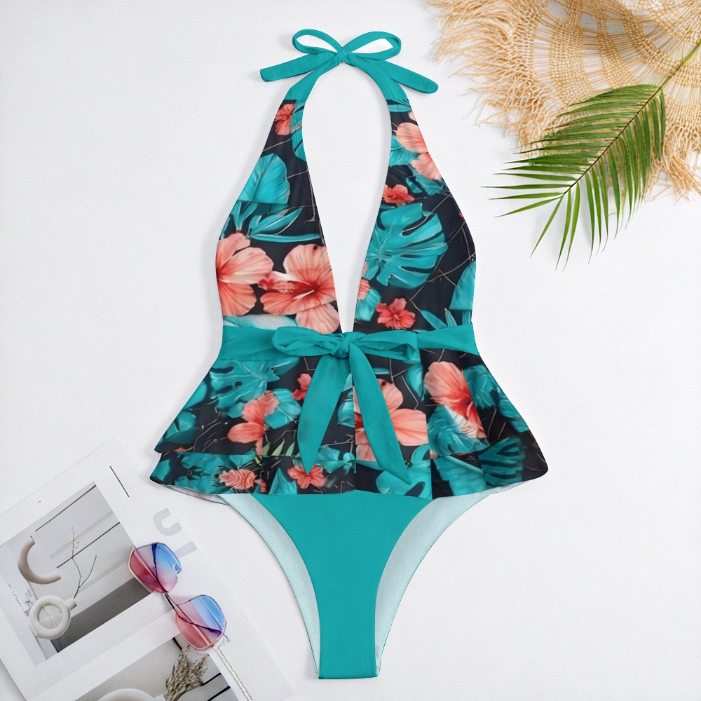 Tropical Floral One Piece Swimsuit
