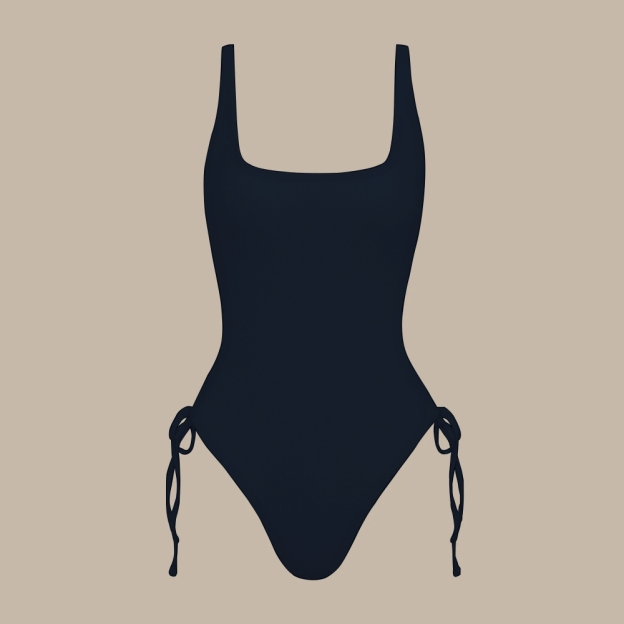 Solid Color One-Piece Swimsuit
