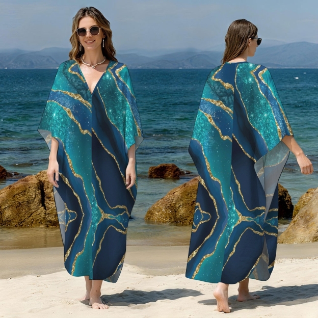 Marble Effect Beach Cover-up Dress