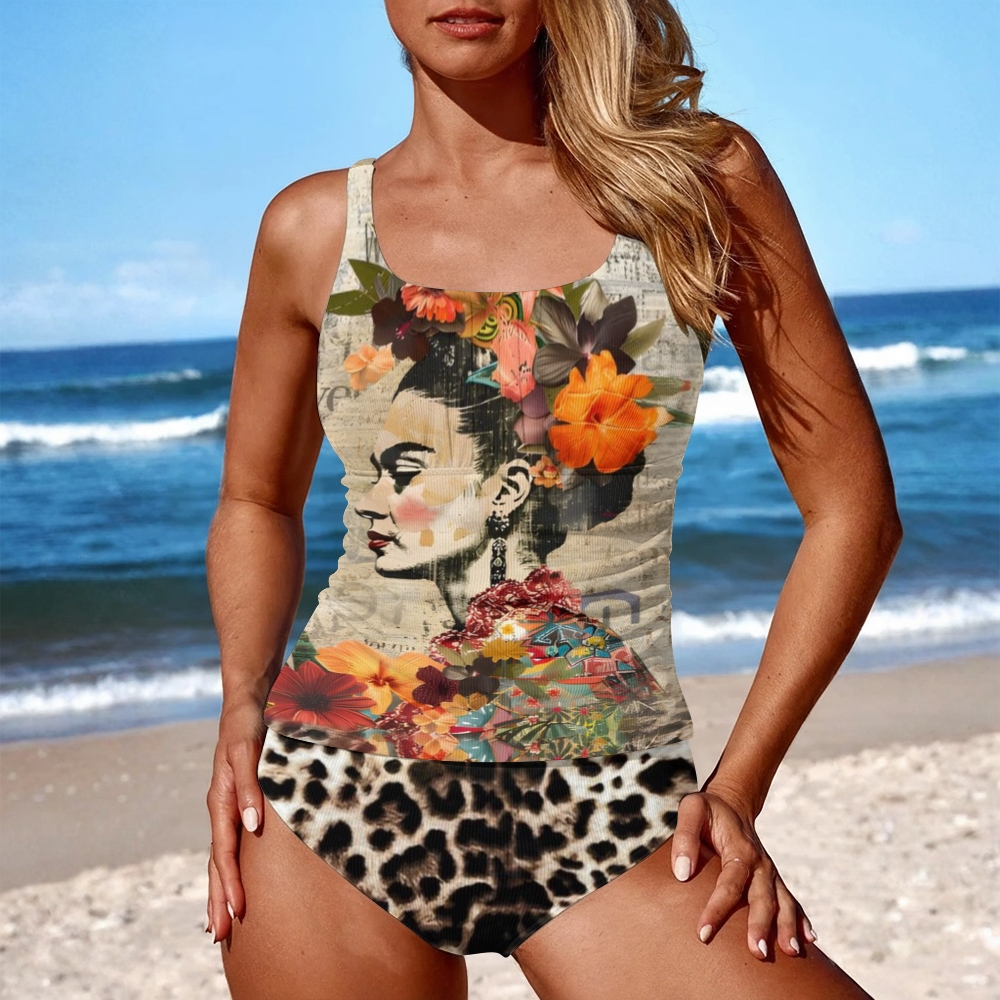 Modern Collage Art Tankini